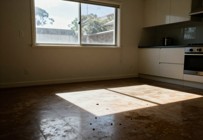 Cockroach infestation in a Roseville kitchen before treatment